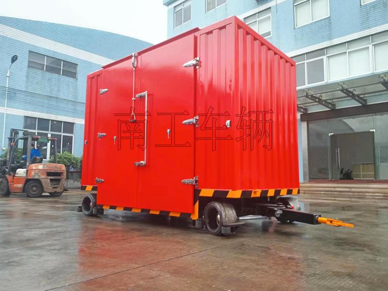 3吨双牵引箱式开云（中国） 无动力叉车牵引工具拖车